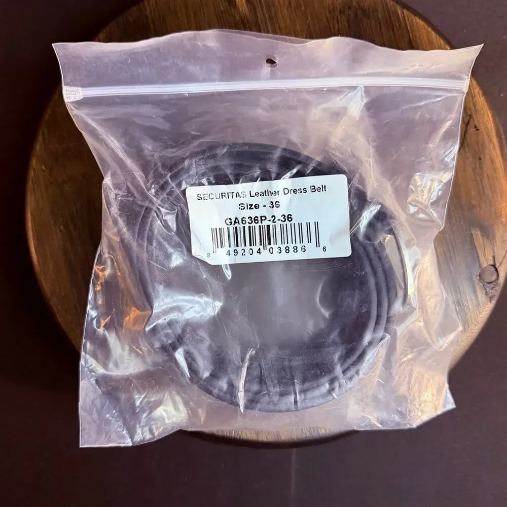 Securitas Leather Dress Belt Size 36